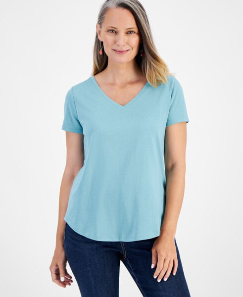 Women's Perfect V-Neck T-Shirt, Created for Macy's