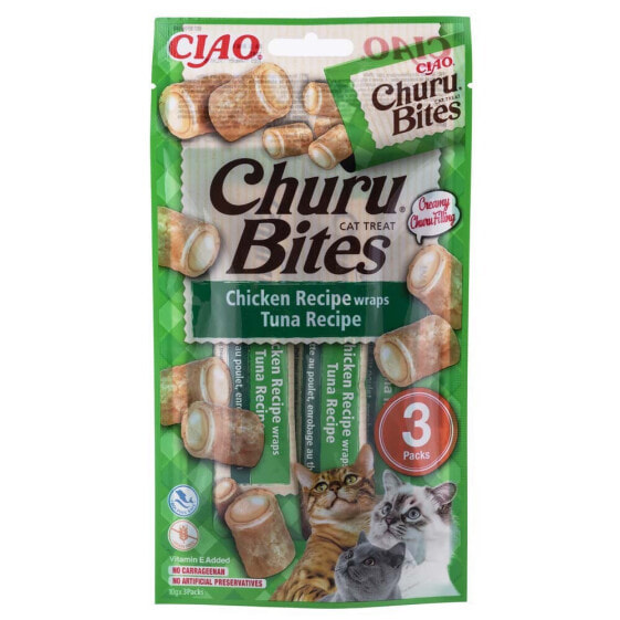 INABA Churu Bites With chicken 10g Wet Cat Food 4 Units