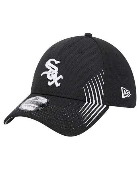 Men's Black Chicago White Sox Active Dash Mark 39THIRTY Flex Hat