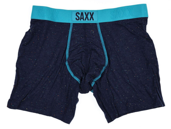 Saxx 285017 Men's Boxer Briefs Underwear Navy Confetti Size Small