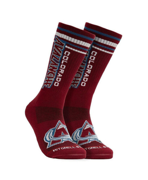 Mitchell & Ness's Men's Burgundy Colorado Avalanche Power Play Crew Socks