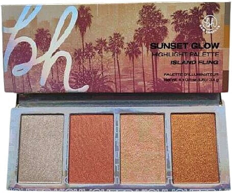 BH Cosmetics Los Angeles Sunset Glow Highlight Palette Island Fling