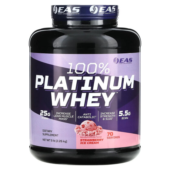 100% Platinum Whey, Strawberry Ice Cream , 5 lb (2.26 kg)