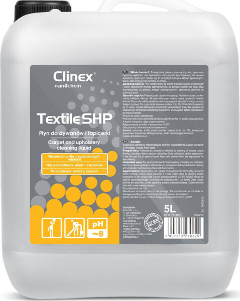 Clinex Płyn do prania czyszczenia dywanów mebli i tapicerki CLINEX Textile SHP 5L Płyn do prania czyszczenia dywanów mebli i tapicerki CLINEX Textile SHP 5L