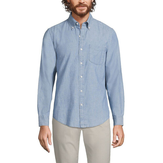 Men's Long Sleeve Chambray Shirt