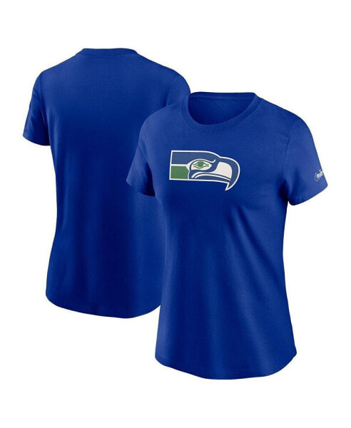 Women's Royal Seattle Seahawks Primary Logo T-Shirt