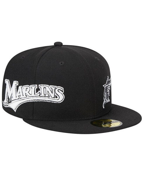 Men's Black Florida Marlins Jersey 59FIFTY Fitted Hat