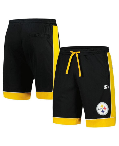 Men's Black, Gold Pittsburgh Steelers Fan Favorite Fashion Shorts