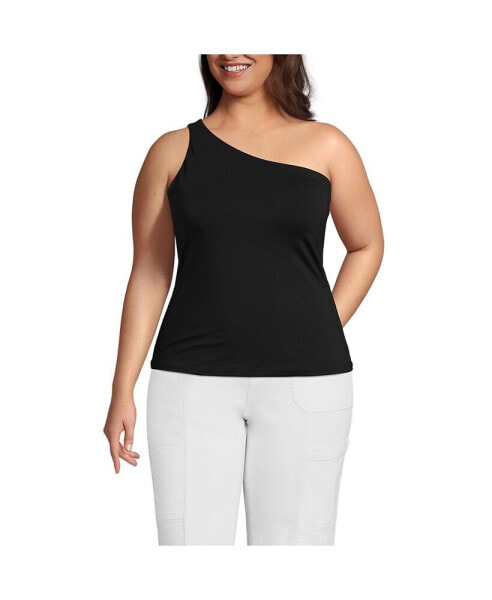 Plus Size Slender One Shoulder Top