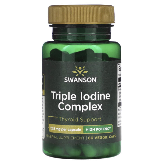 Triple Iodine Complex, High Potency, 12.5 mg, 60 Veggie Caps