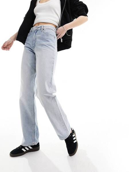 Monki Taiki high waist mom jeans in light blue