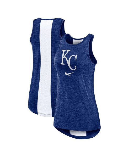 Women's Royal Kansas City Royals Right Mix High Neck Tank Top