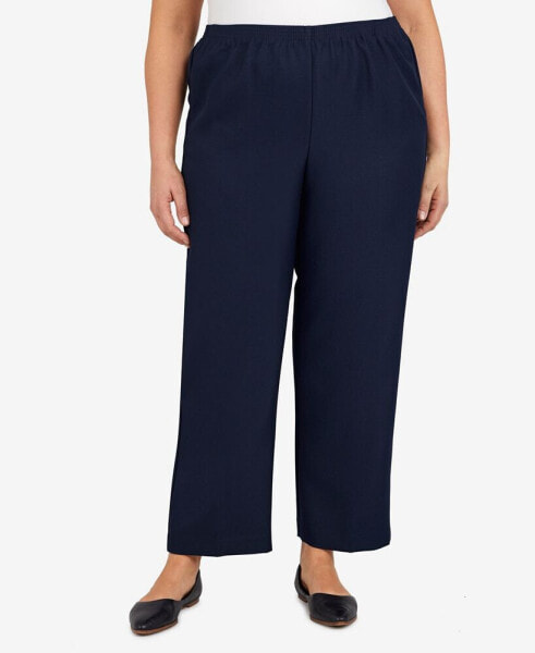 Plus Size Classic Pull-On Straight-Leg Average Length Pants