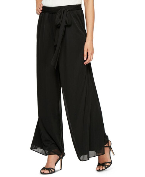 Women's Sash-Belt Wide-Leg Pants