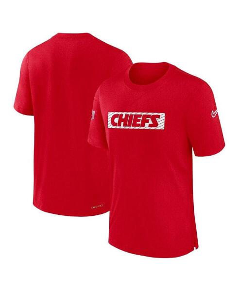 Men's Red Kansas City Chiefs Sideline Player Performance T-Shirt