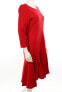 Michael Michael Kors Womens 3/4 Sleeve Solid Red Flare A-Line Dress Size 6