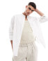 ASOS DESIGN 90s oversized linen shirt in white