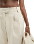 Kaiia tailored high waisted shorts co-ord in cream