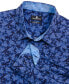 Men's Non-Iron Performance Stretch Moisture-Wicking Abstract Floral Button-Down Shirt