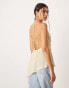 ASOS EDITION wrap front cami top with asymmetric hem in lemon