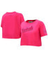 Women's Pink St. Louis Cardinals Triple Pink Boxy Cropped T-Shirt