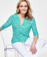 Women's Print Zip-Pocket Top, in Regular & Petite, Created for Macy's