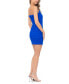 Women's Ruched Ruffled-Neck Sheath Dress