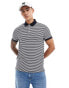 Tommy Hilfiger 1985 slim polo shirt in navy and white stripe