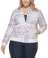 Plus Size Trendy Diamond Quilted Bomber Jacket