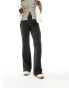 ONLY Sally high waist ribbed flared trousers in dark khaki