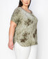 Plus Size Tie Dye Short Sleeve Top