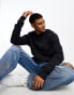 ONLY & SONS crew neck textured knitted jumper in navy