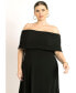 Plus Size Off The Shoulder Maxi Dress