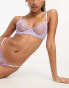 Bluebella Monet delicate floral embroidered plunge bra in lilac