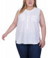 Plus Size Sleeveless Air Flow Blouse