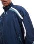 Bershka panelled track jacket in blue