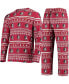 Men's Garnet Florida State Seminoles Ugly Sweater Knit Long Sleeve Top and Pant Set