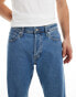 Jack & Jones Chris straight jean in mid blue wash