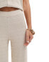 Pretty Lavish crochet flare trouser co-ord in beige