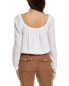 Bella Dahl Square Neck Blouse Women's White Xxs