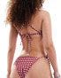 Reclaimed Vintage bikini bottom in red and white gingham