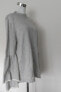 Style &Co Women's Mock Neck Sweater Tiered Bell Sleeve Gray white trim PL