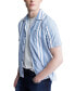 Men's Sinap Striped Short Sleeve Button-Front Camp Shirt