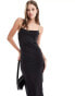 Vero Moda scoop neck jersey cami maxi dress in black