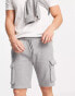 Topman cargo shorts in grey