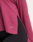 Nike Yoga Essentials dri fit long sleeve top in maroon