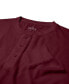 Men's Oversized Waffle-Knit Thermal Henley Shirt