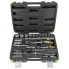 JBM Tool case 1/2´´ and 1/4´´ chrome spline sockets 61 pieces