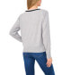 Women's Contrast Collar V-Neck Sweater