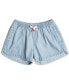 Big Girls Una Mattina Cotton Chambray Denim Shorts